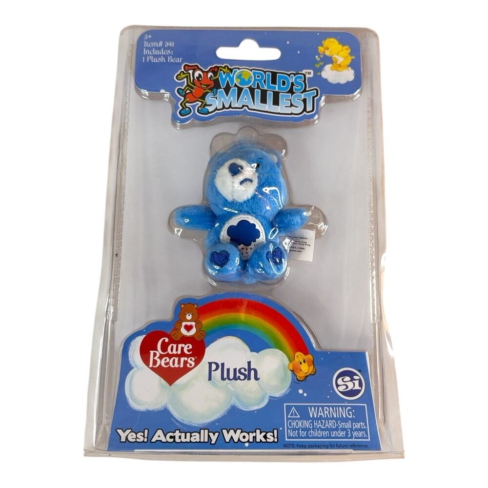 RARE World's Smallest Care Bears Plush "Grumpy Bear" SERIES 1 - 2017 NEW SEALED